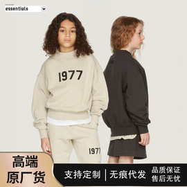 Essentials儿童亲子装FOG秋冬宽松1977圆领长袖卫衣童装高级批发