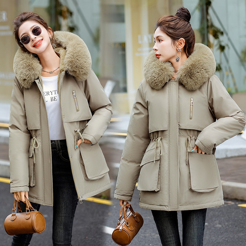 Anti-temporada 2024 nuevo estilo para superar la chaqueta de algodón plumón para mujeres largo estilo coreano chaqueta de algodón suelta chaqueta de invierno