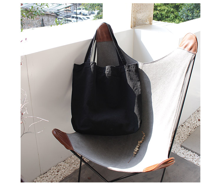 Femmes Grande Toile Couleur Unie De Base Style Classique Ouvert Sac De Toile display picture 16