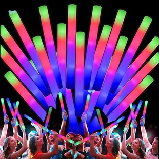 30 Packs of Led Foam Glow Sticks Multicolor Flickering Cross-Border