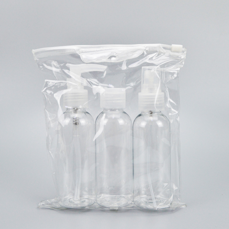 厂家供应旅行套装分装瓶化妆品包装透明塑料瓶子型号全便携式