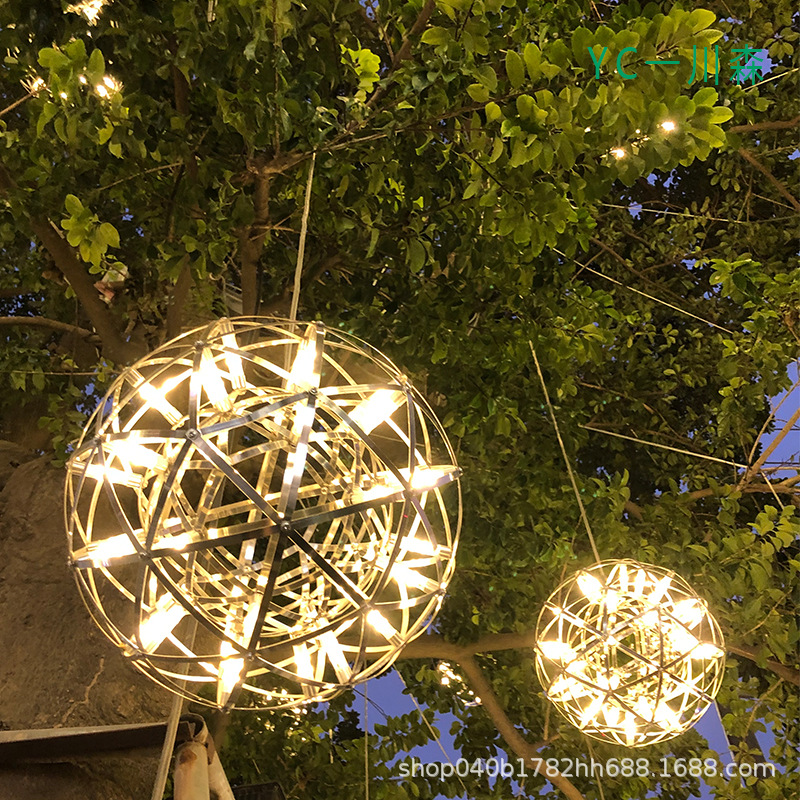Spark Ball Chandelier Post-modern Decoration Restaurant Table Gypsophila Art Shop Hairdresser Milk Tea Shop Commercial Chandelier