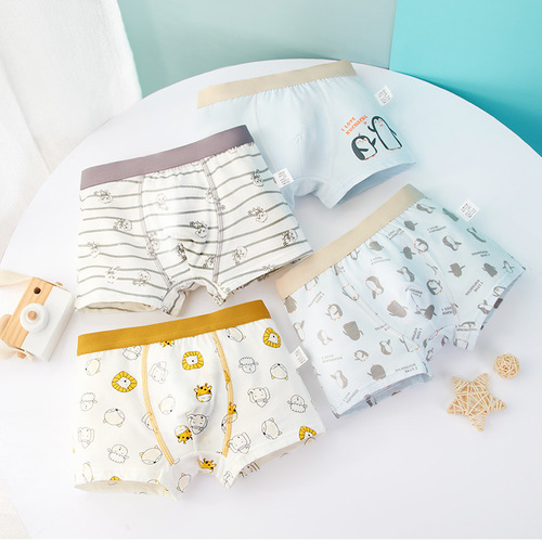 Children's briefs straight-leg for boys, baby, a-class cotton, for boys, middle and small children, children's underwear for boys, does not pinch the buttocks