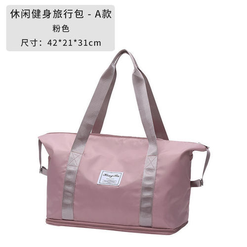 Travel bag with dry-wet separation expandable backpack, portable lightweight storage bag, large capacity student clothing crossbody bag