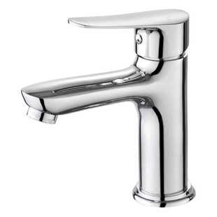 Copper single hole basin faucet bathroom wash basin household cream style bathroom faucet hot and cold light luxury