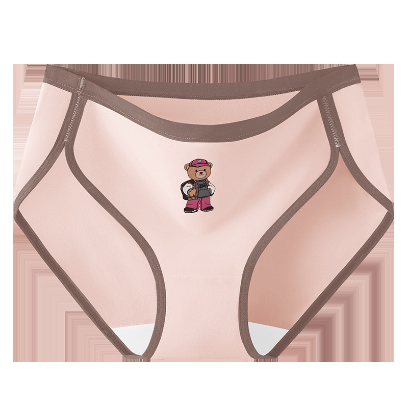 Clase A de ropa interior de oso de algodón de Xinjiang para mujer entrepierna de algodón puro entrepierna antibacteriana para mujer nueva ropa interior retro estadounidense para mujer