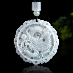 Natural Burma A Jade Dragon Brand Zodiac Dragon Pendant Ice Jade Pendant for Men and Women Sihui Jade Wholesale
