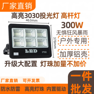 Led Floodlight Outdoor Waterproof High Pole 220V High Altitude Tunnel Advertising Projection Light High Power Floodlight Road