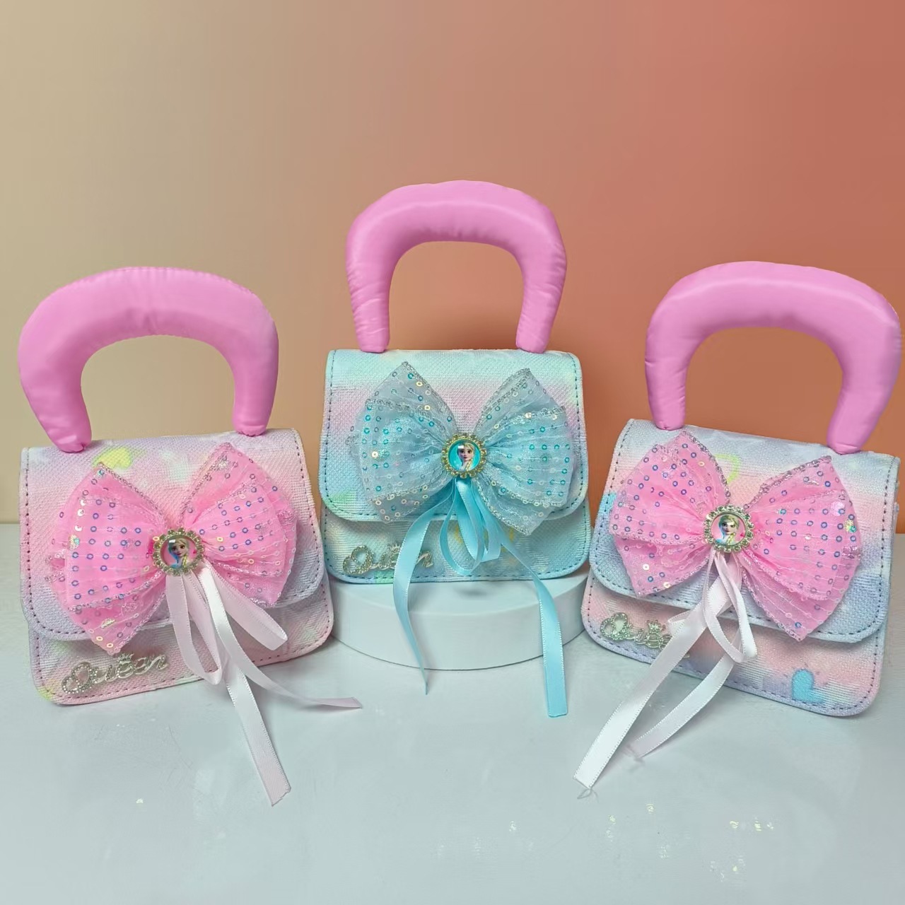 Bolso de princesa portátil de perlas, arco de encaje, bolso de hombro, bolso de cadena, bolso de cambio de Año Nuevo.