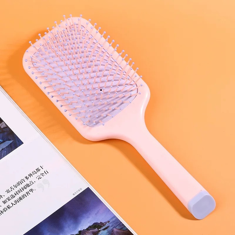 Vino rojo masaje peine grande curvado peine peluquería señora esponjosa forma curling peine pelo recto costilla peine de una sola pieza de entrega