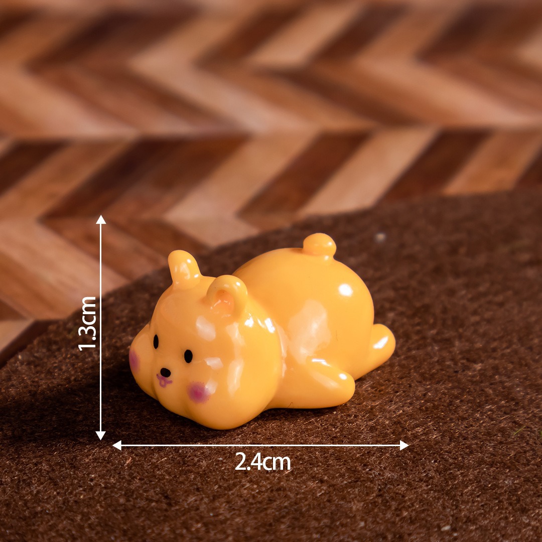 단색 광택 오렌지 곰