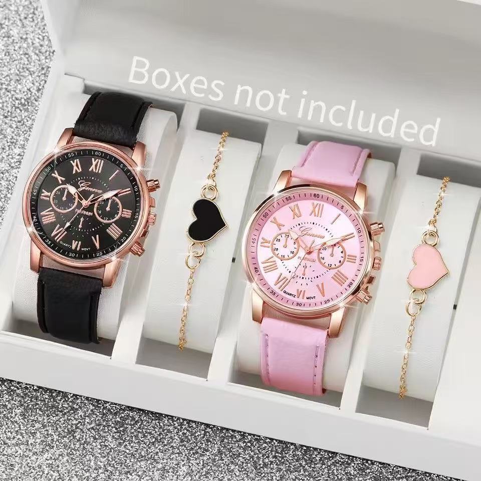 Black pink love bracelet + black pink watch (without gift box)