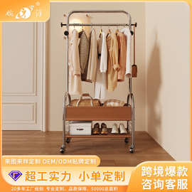 中古风衣帽架可移动衣架落地挂衣架床边晚上放衣神器卧室晾衣架