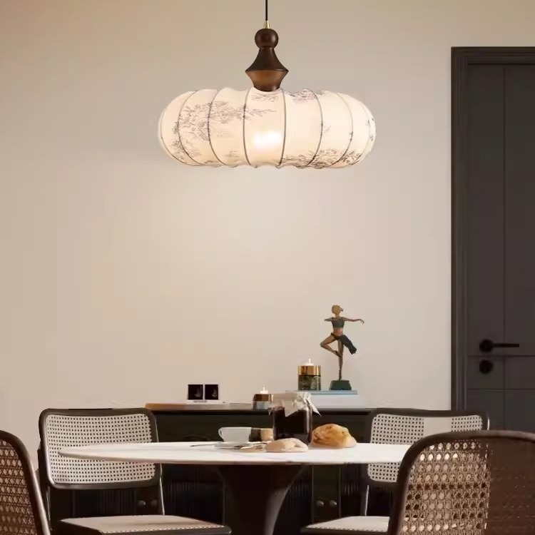 Nuevo estudio candelabro chino retro dormitorio francés tela de sala de estar de madera maciza estilo retro sensación de alto nivel estilo chino arte antiguo