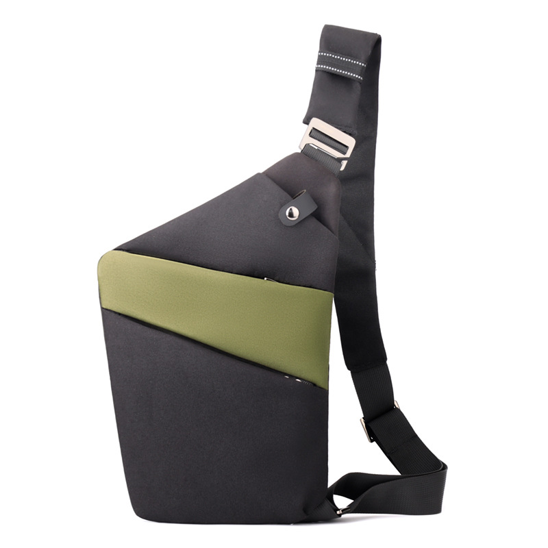 Black with green right shoulder