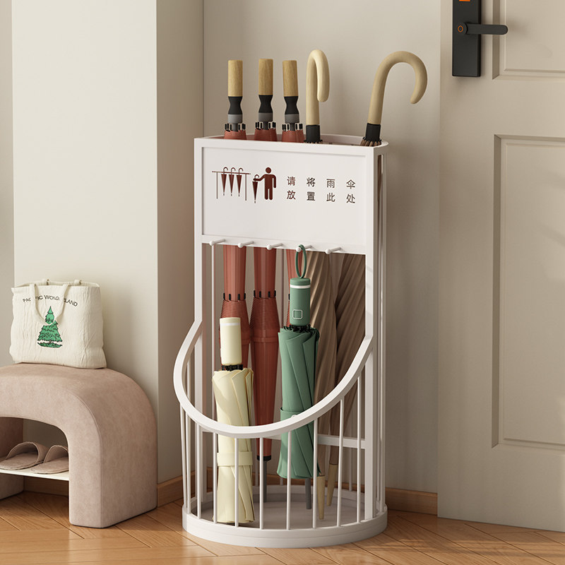 Creative umbrella rack for home storage, umbrella stand for entryway, water-draining umbrella holder, commercial umbrella organizer