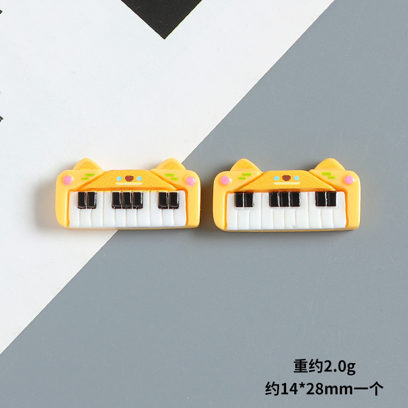 漫画小さなギター楽器樹脂アクセサリー diy クリーム接着剤携帯電話ケース冷蔵庫マグネットヘアピンジュエリーパッチ素材|undefined