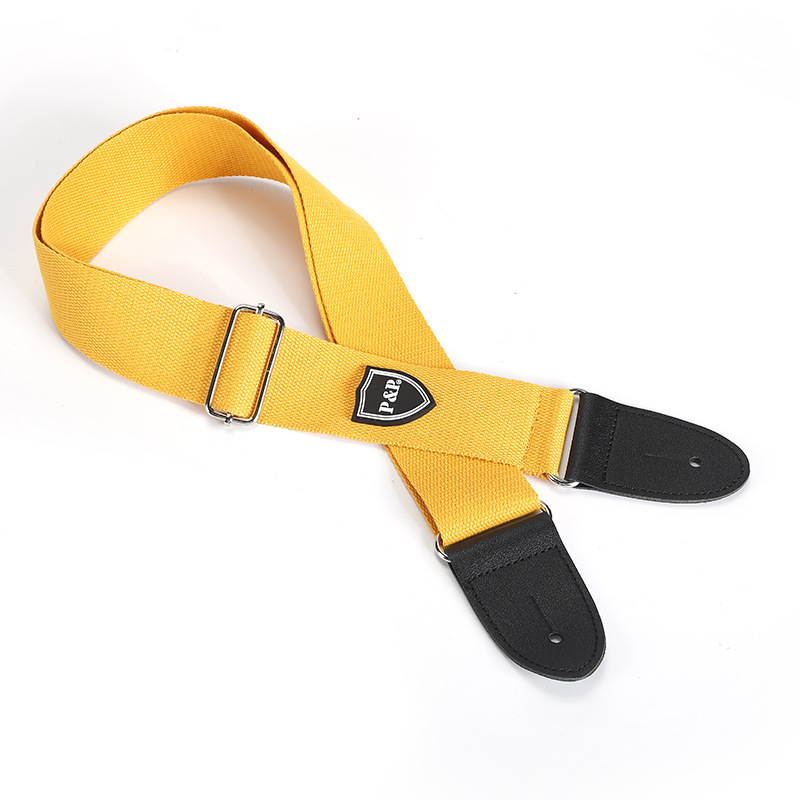 Himno PP correa de la guitarra de algodón Púrpura Amarillo Rojo Verde Cielo Azul Agua Azul correa de la guitarra popular