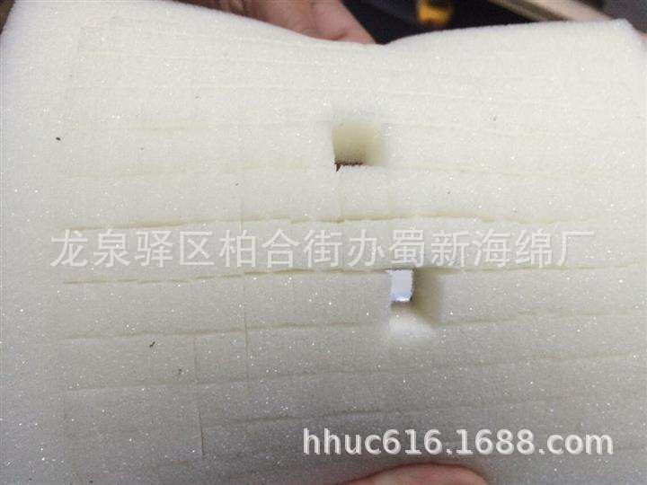 供应化妆品内衬格子海绵/包装用缓冲减震格子海绵/白色手撕泡棉