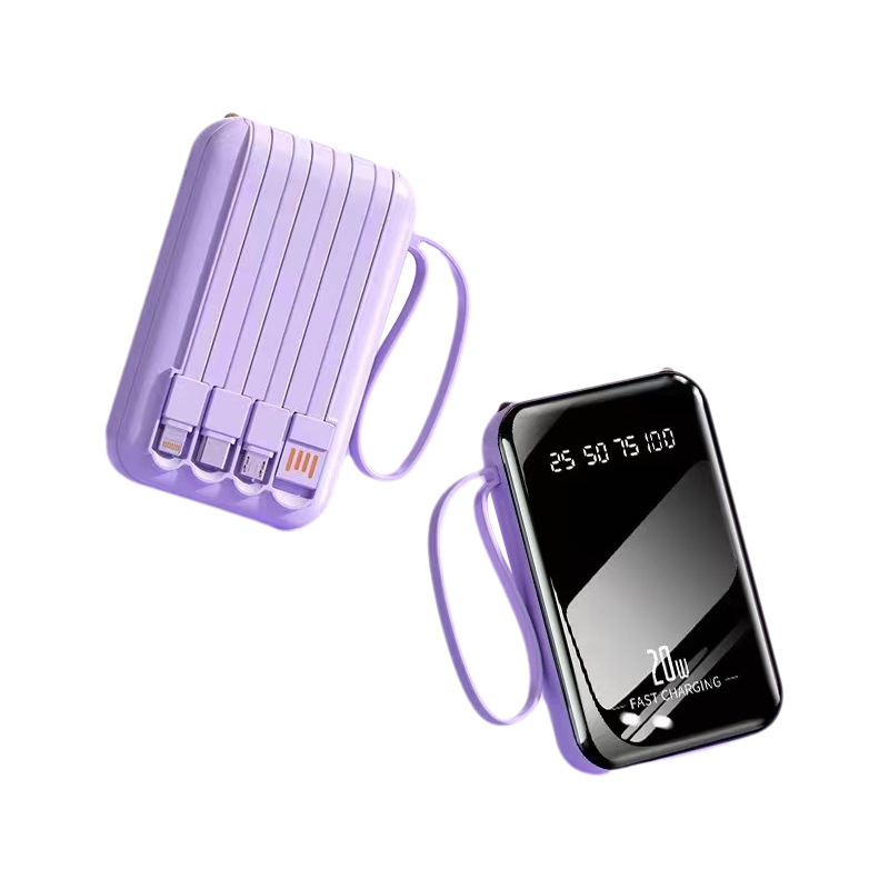 Espejo con cuerda de cuatro hilos mini mini tesoro de carga ligero y portátil al aire libre 20000 mAh fuente de alimentación móvil