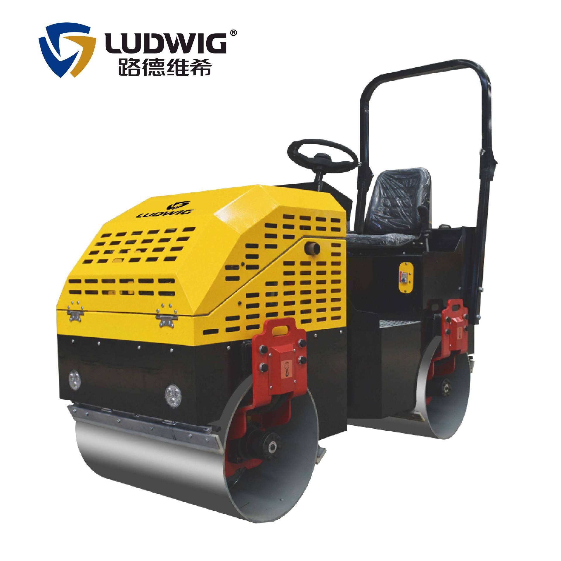 LD-JS800大型1.5吨驾驶式全液压双钢轮压路机常柴192FA柴油发动机