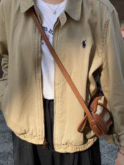 Ralph Lauren拉夫劳伦小马标刺绣复古休闲百搭男女款拉链夹克外套