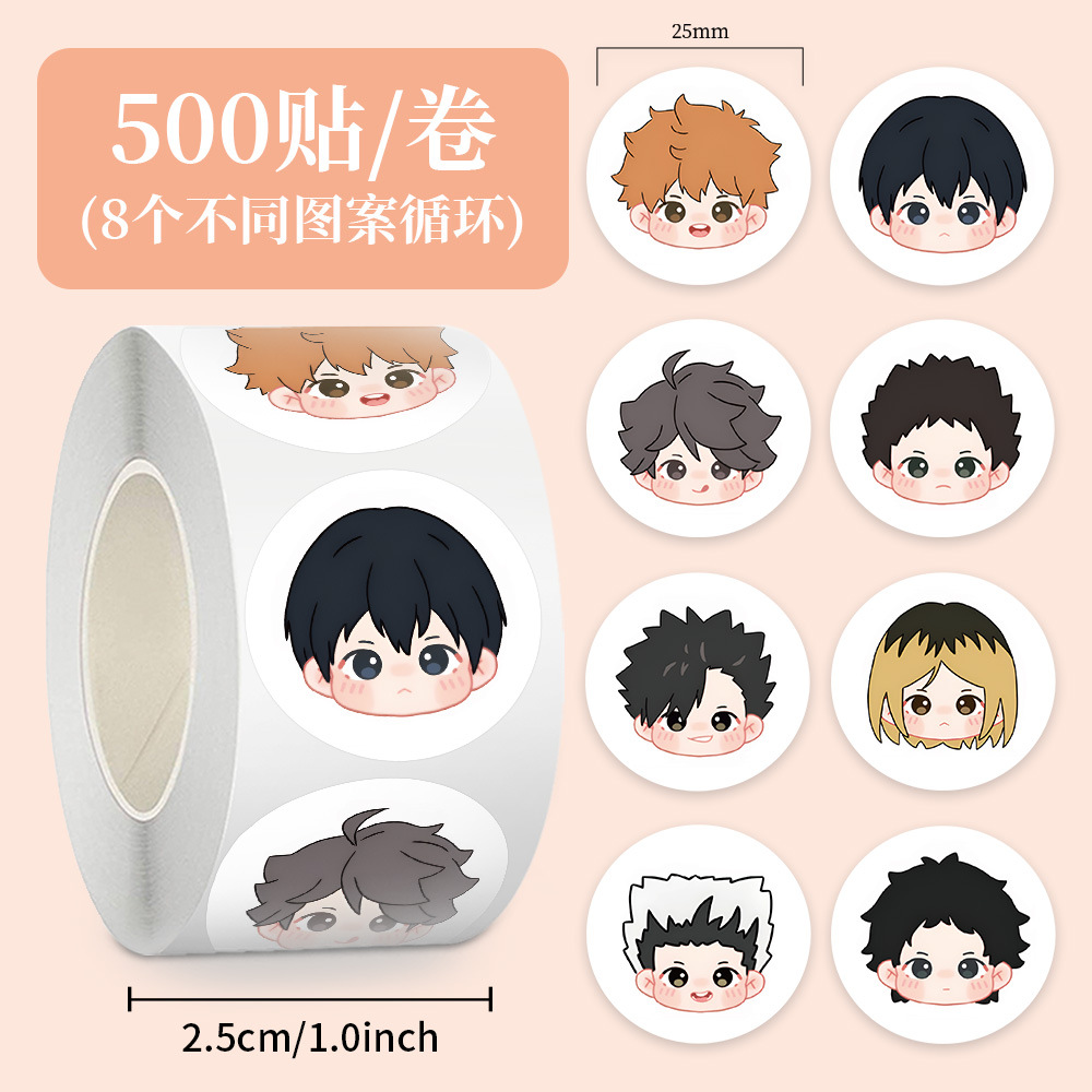 Pegatinas para niños, rollos, rollos, dibujos animados, recompensas para niños, pegatinas de sellado de Sanrio femenino, pegatinas de material de cuenta manual, cinta de película de corte