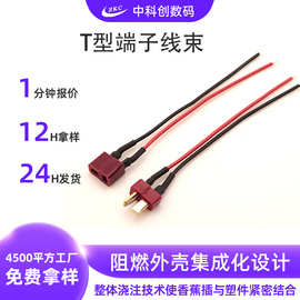 T型端子线束AM1015-M/F公母头端子线T型插头航模大电流1015焊接线