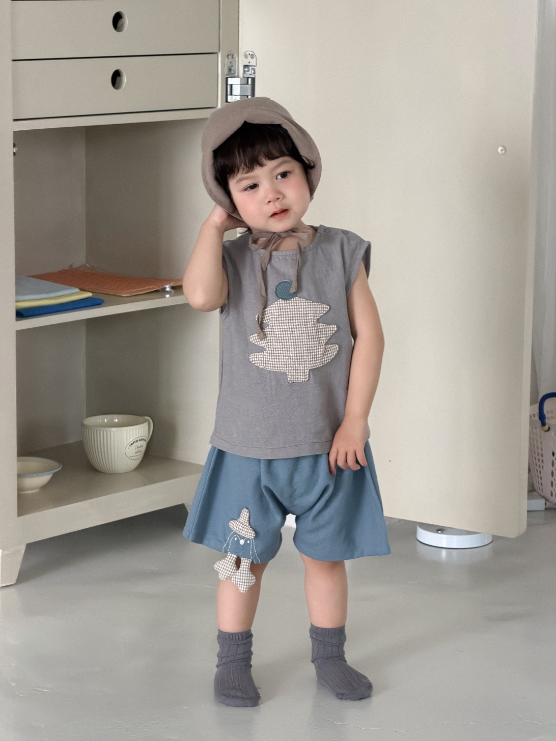 Children's Clothing Summer Thin 2026 New Korean Style Kidsren's Clothing Baby Summer Clothing Boys T-Shirt Denim Shorts Set