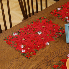 ヨーロッパ式クリスマス布芸刺繍テーブルマット