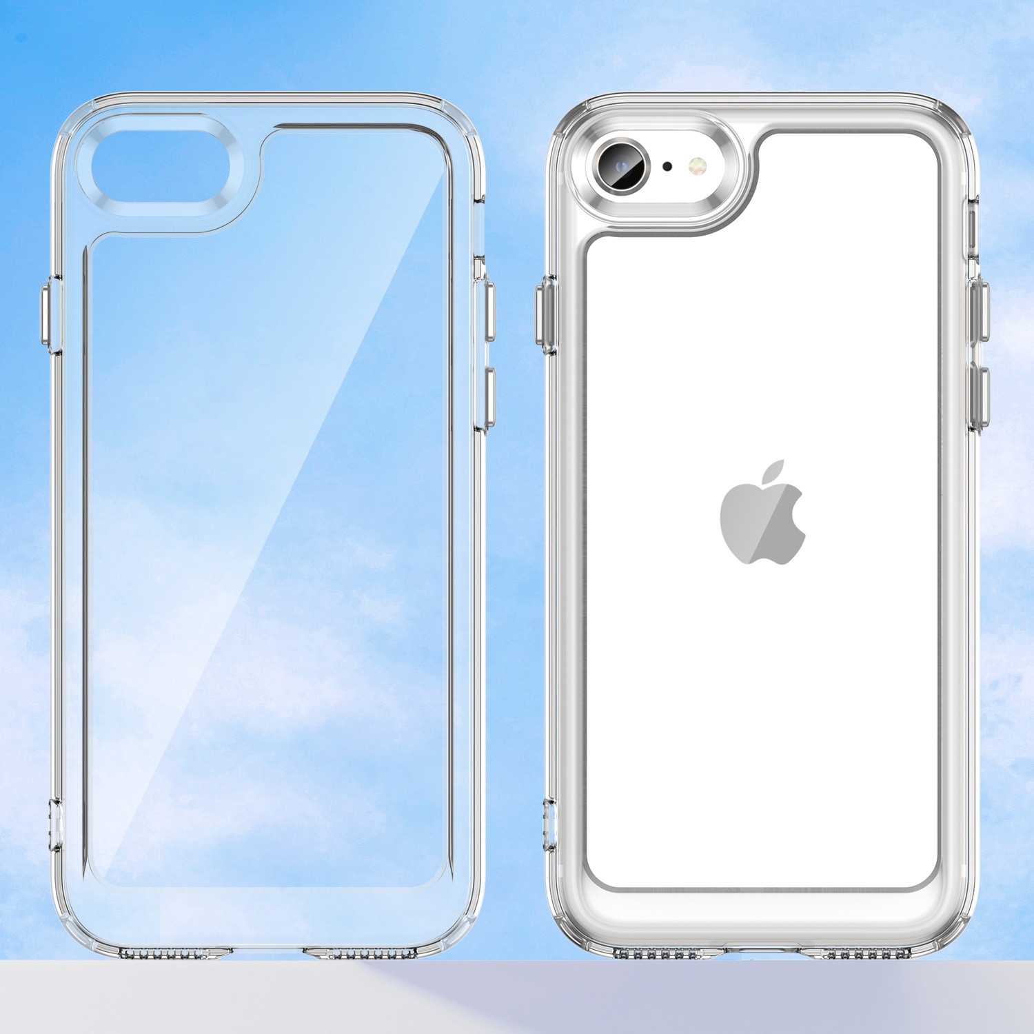 Renkli Apple SE2 cep telefonu kılıfı için uygundur SE3 cep telefonu kılıfı IP6/6S her şey dahil akrilik saf renk anti-6S Plus