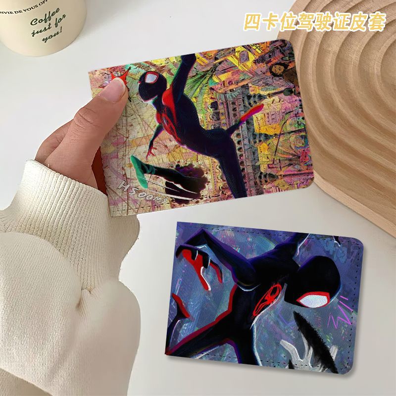 Spider-Man universo de navegación Licencia de Conducir cubierta protectora dos en uno Licencia de Conducir vehículo de motor Licencia de Conducir cubierta de cuero alta apariencia