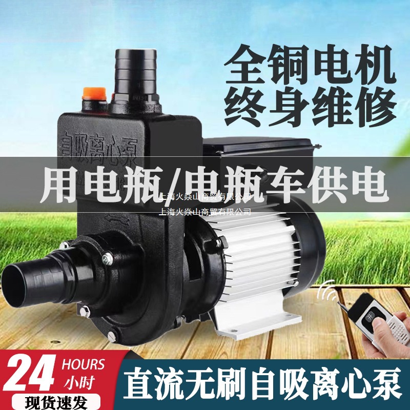 直流自吸泵24v48v60v72v伏电动车抽水泵机离心泵大流量洒水车水泵