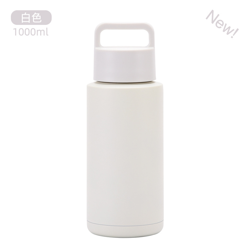 2025 nuevo hervidero deportivo de acero inoxidable de gran capacidad, de boca grande portátil estadounidense de 1L, preservación del calor y enfriamiento al vacío