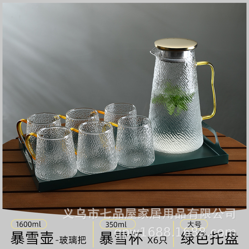 tetera de agua fría, vidrio resistente a altas temperaturas, tetera de té fría de jugo de fruta de gran capacidad, botella de agua hervida, tetera de té doméstica resistente al calor a prueba de explosiones image 19