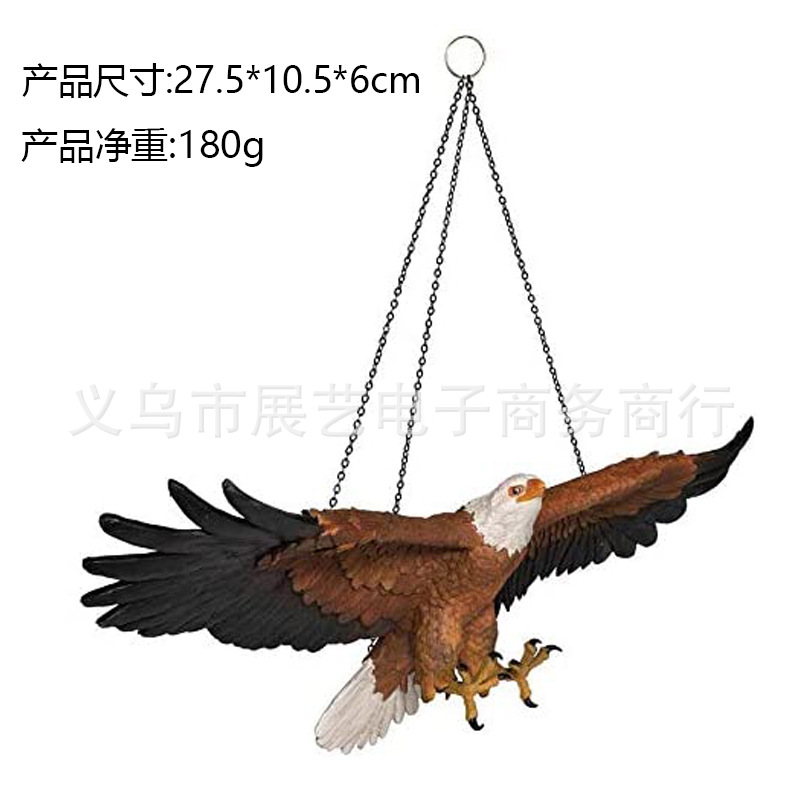 Artesanía de resina transfronteriza libre orgulloso americano escultura de pared de seda blanca colgante jardín patio Decoración