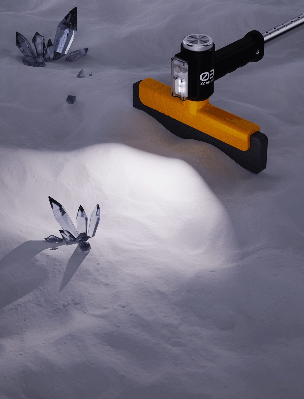 2025 Multifunctional Snow Shovel for Cars, Glass Defrosting Shovel, Illuminated Snow Brush, Snow Clearing Tool, Winter Snow Shovel