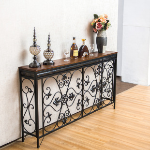 European-Style Entrance Living Room Console Table American-Style Sideboard Wall Cabinet Iron Radiator Decorative Rack Cover