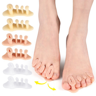 Anti-Wear Overlapping Split Toe Separator Foot Separator Pad Chain Toe Valgus Soft Four-Hole Thumb Clip