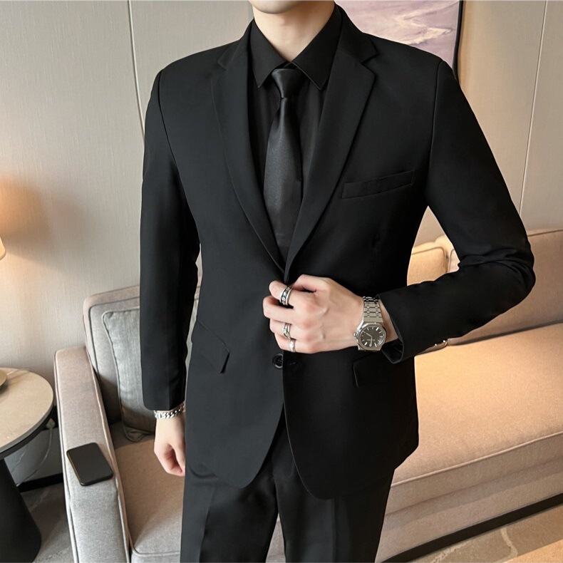 Suit suit Men's Jacket Business Casual Spring and Autumn Jacket Best Man's Dress Groom's Wedding Professional Dress Small Suit