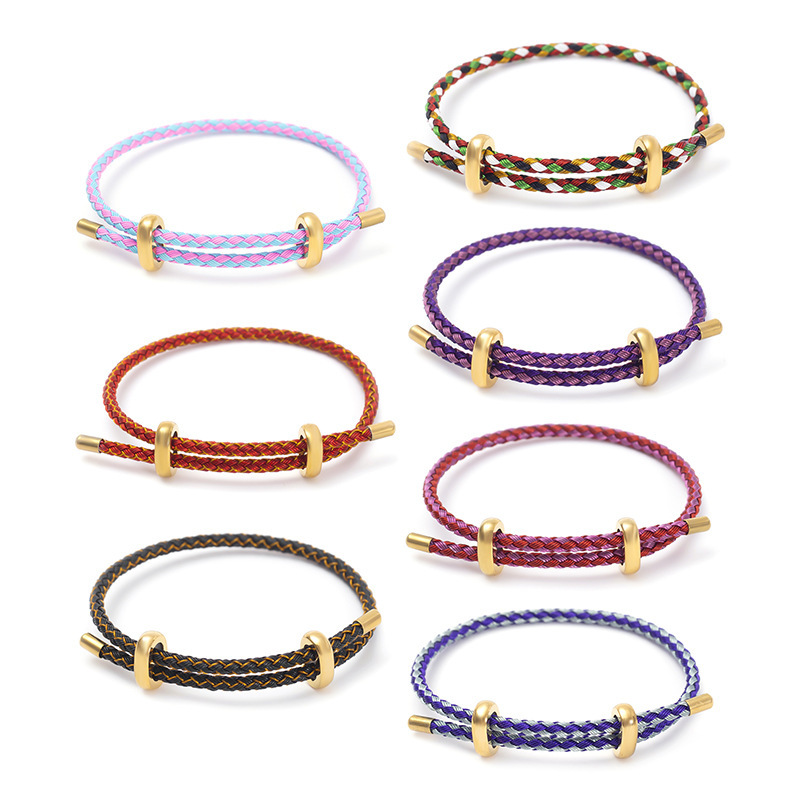 Casual Occasion Simple Style Solid Color 304 Stainless Steel Bracelets In Bulk