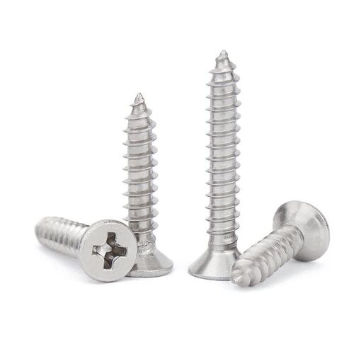 Factory Direct Sale 304 Stainless Steel Self-Tapping Screws Cross Counterbored Screws Wood Screws Extended Flat Head M3 M4 M5 M6