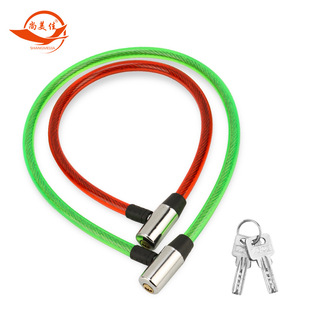 Factory direct approval wire lock bicycle lock steel cable lock bar lock ring type lock bicycle 80cm straight bar lock head