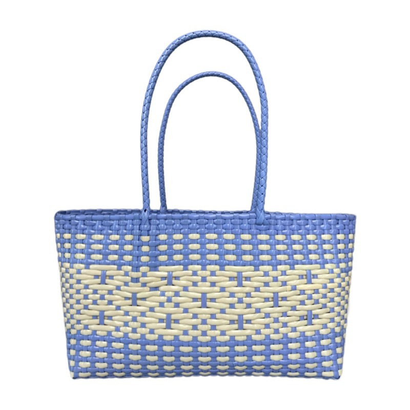 New Woven Beach Bag For Vacation, Versatile Tote Bag, Lazy Style Market Basket Shoulder Bag For Women - Thumbnail 5
