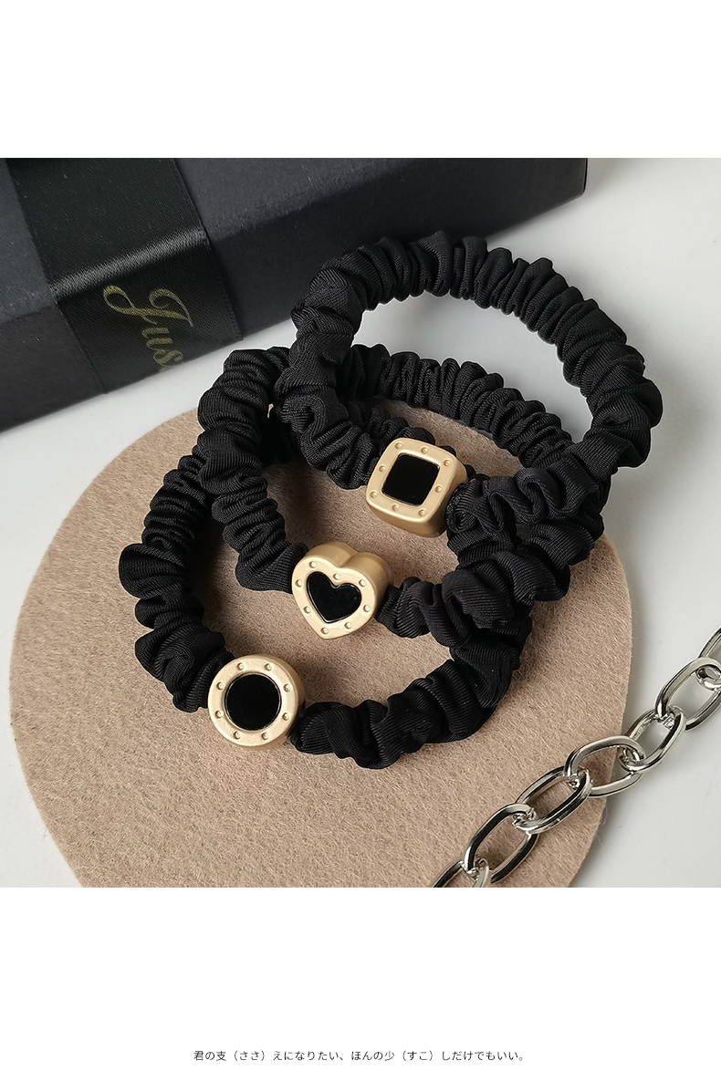 时尚丸子头小肠发圈女高弹力耐用皮筋女扎头发绳头饰简约气质头绳详情5