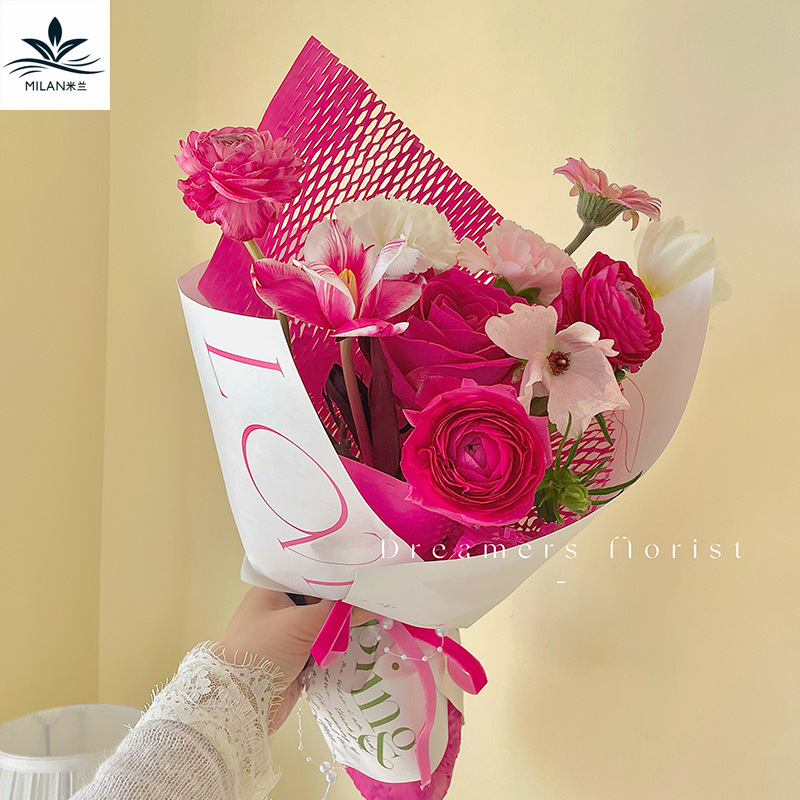 打包春天系列包花纸印花牛皮纸海报纸鲜花花束包装材料DIY礼物纸