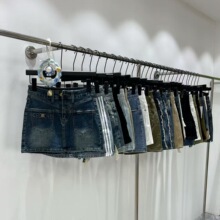 复古牛仔短裤女夏季新款高腰小个子包臀a字超短辣妹裤子女装批发