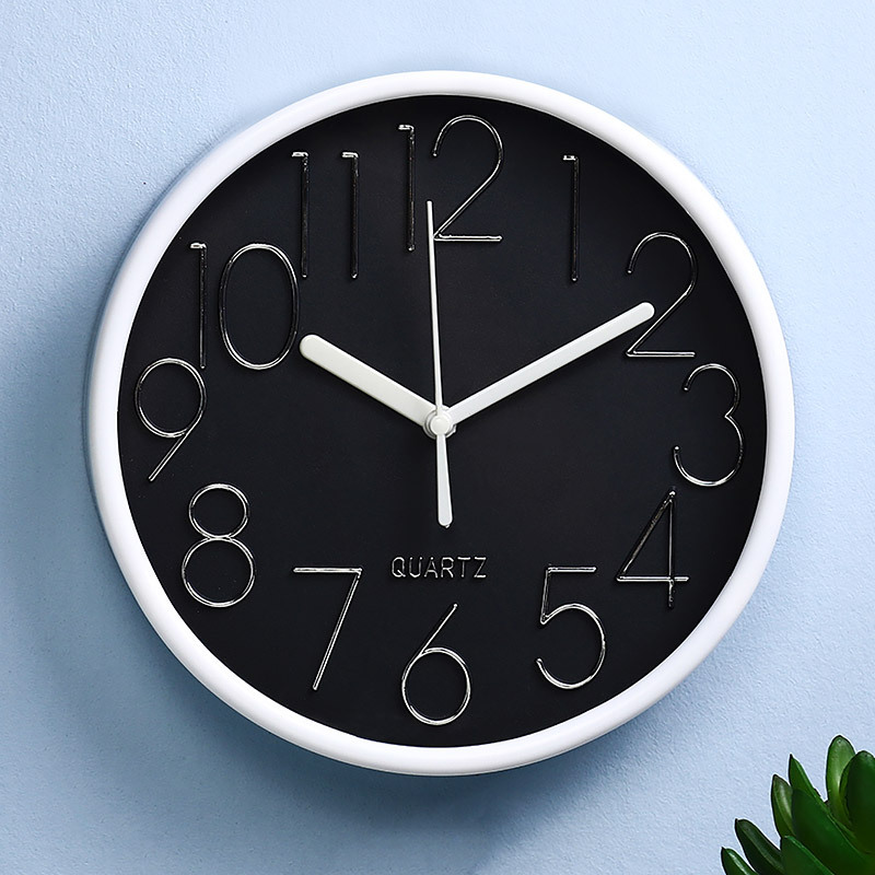 Reloj de pared simple de 8 pulgadas (20 cm) - Diseño creativo y de moda - Para sala de estar e interior - Venta directa de fábrica