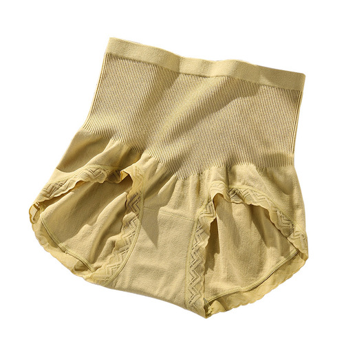 Women's summer underwear, high-waisted, tummy-tightening, butt-lifting pants, antibacterial cotton crotch shorts, comfortable, breathable, traceless women's briefs
