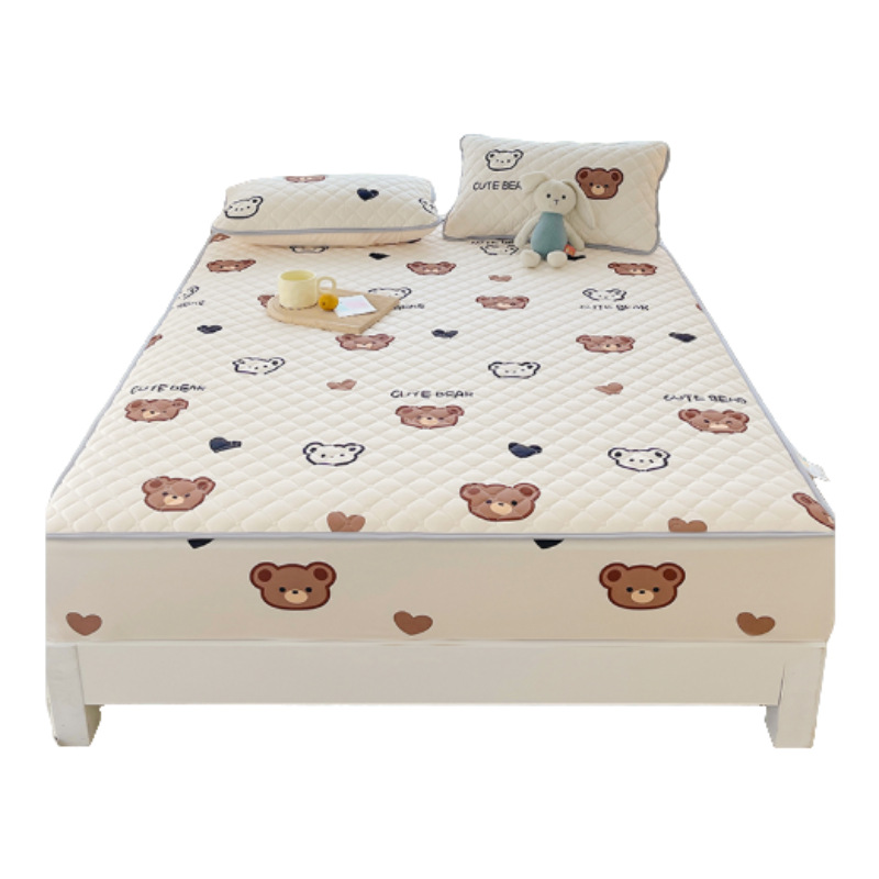 Cubierta de cama acolchada de clase A Cubierta de cama engrosada de una sola pieza Cubierta de colchón de cama de nuevo estilo 2025